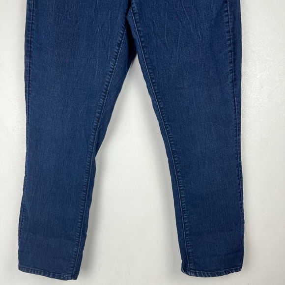 Ann Taylor LOFT Womens Curvy Kick Crop Jeans Dark Blue Wash Mid Rise Size 27/4 - Picture 3 of 10